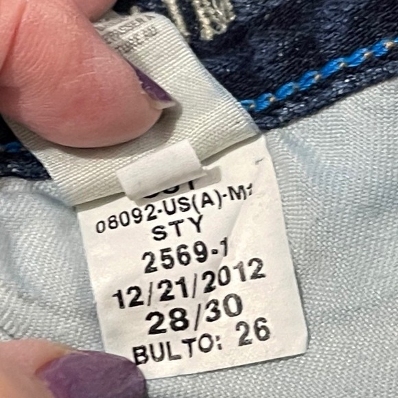 American Eagle Slim Straight Blue‎ Wash Denim Jeans Men's Size 28x30-Normcore - Picture 9 of 9